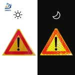 Reflective Tripod Warning Sign - Warning Signal Reflective Tripod Folding Warning Sign